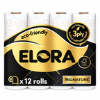 Elora Signature 3-Ply Toilet Tissue– Eco-Friendly Quilted Soft Toilet Paper
