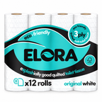 Elora Eco-Friendly 3-Ply Toilet Tissue – Original White