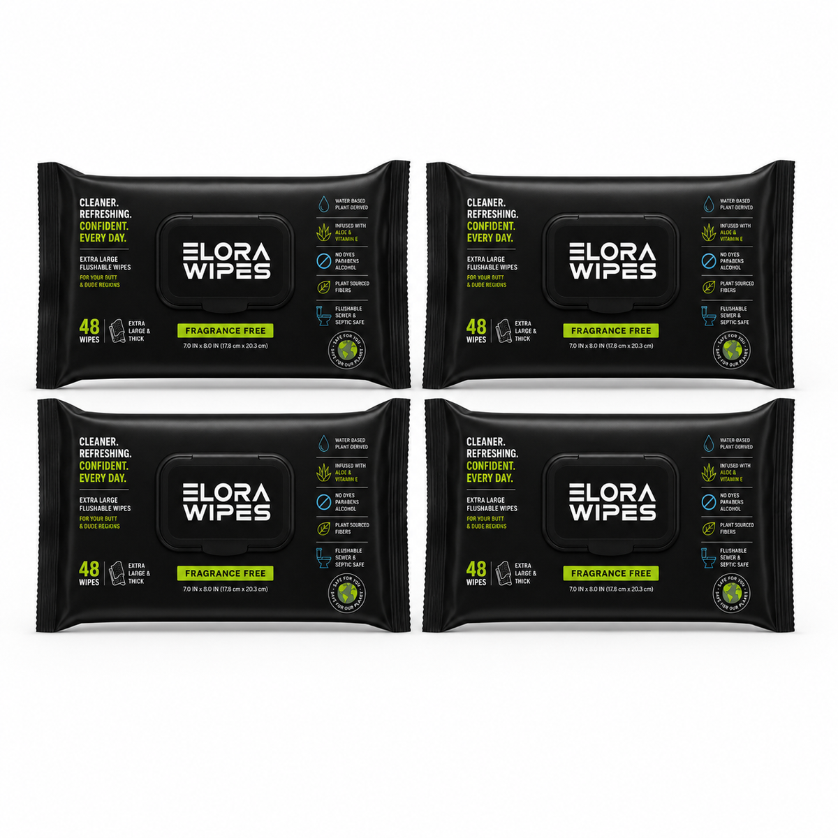 Elora Wipes  Fragrance-Free, 48 Count