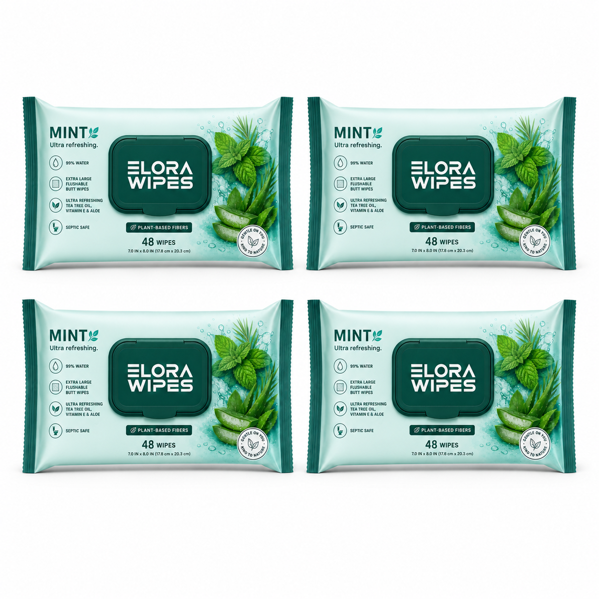 Elora Wipes  Mint Ultra Refreshing | 48 Count