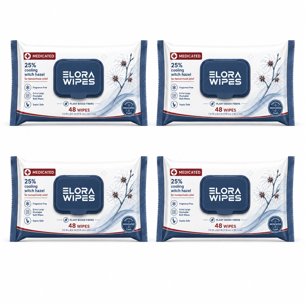 Elora Wipes Medicated  Fragrance-Free| 48 Count