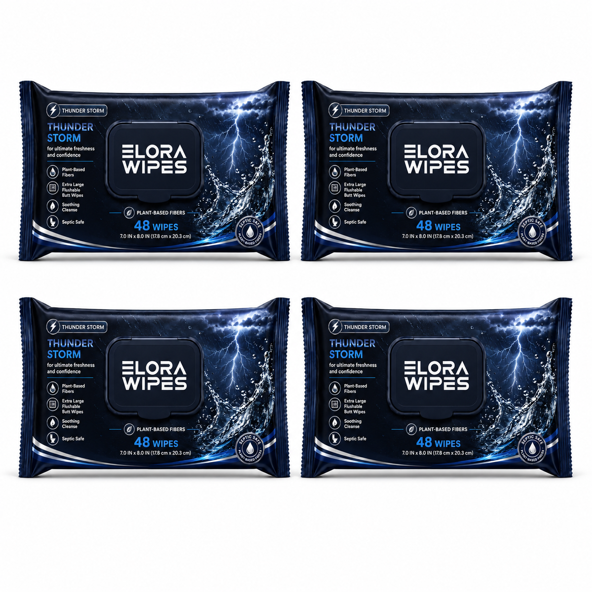 Elora Wipes Thunder Storm | 48 Count