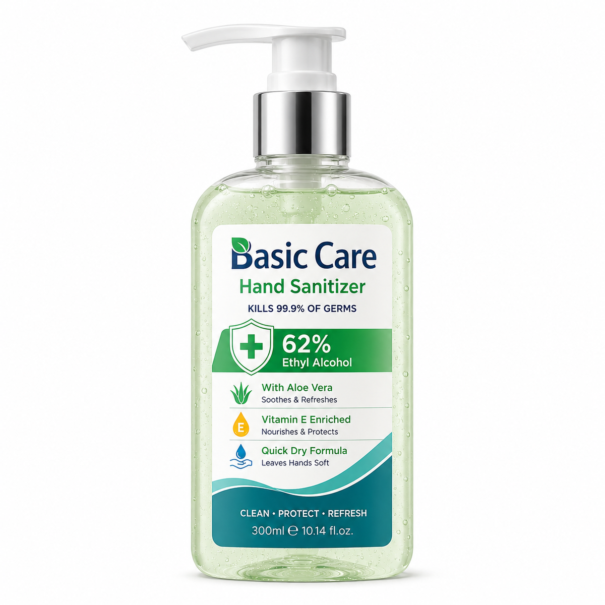Basic Care Hand Sanitizer, 300 mL