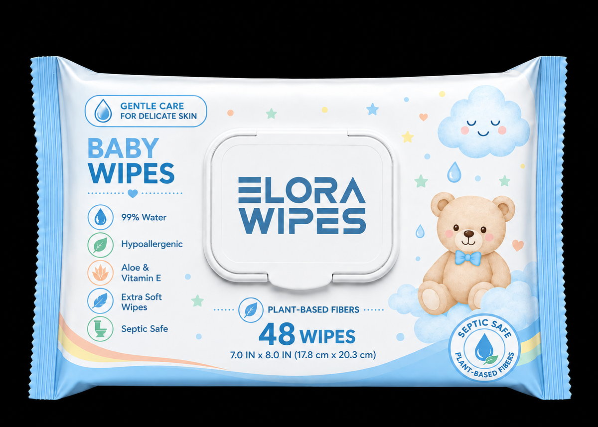Elora Baby Wipes| 48 Count